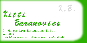 kitti baranovics business card